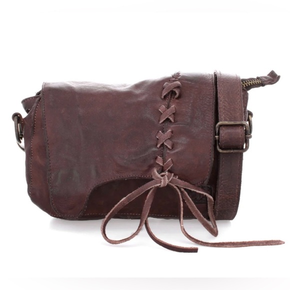 Bed Stu Handbags - NWT Bed Stu Buffy Small Women’s Leather Crossbody Purse Teak Dip Dye